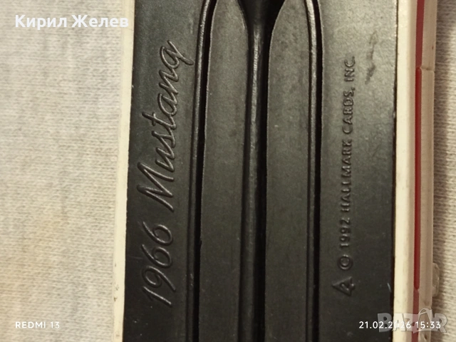 Метална количка Mustang 🐎 ретро стил за КОЛЕКЦИЯ ДЕКОРАЦИЯ 41312, снимка 8 - Колекции - 53573120