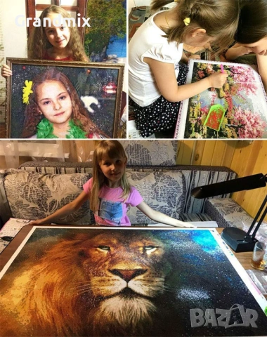 5D творческа мозайка 30х40см., снимка 5 - Игри и пъзели - 53479546