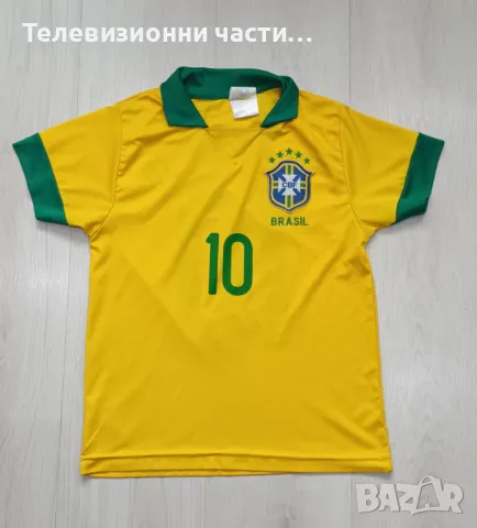 Детска футболна тениска фланелка Brazil Бразилия Неймар Neymar JR #10 - 55 на 39см