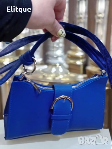 Малка дамска кожена чанта с цип, голямо разнообразие от цветове, снимка 11 - Чанти - 52864385