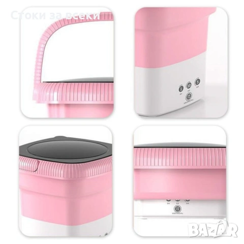 Мини сгъваема преносима пералня – 6.5 L, снимка 5 - Перални - 53258592