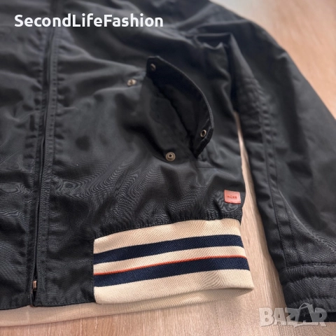 Мъжко бомбър яке Hugo Boss Vintage размер 52 L черно, снимка 8 - Якета - 52165153