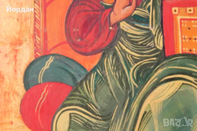 Стара икона ''Христос Пантократор'', снимка 6 - Антикварни и старинни предмети - 47805270