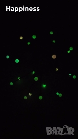 Абажур (полилей) - метален със светещи топчета, снимка 6 - Лампи за таван - 52325788