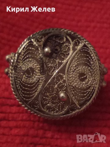 19 ВЕК ФИЛИГРАНЕН СРЕБЪРЕН ПРЪСТЕН МАЙСТОРСКА РЪЧНА ИЗРАБОТКА УНИКАТ ВИСОКА ПРОБА СРЕБРО 98588, снимка 6 - Антикварни и старинни предмети - 33737027