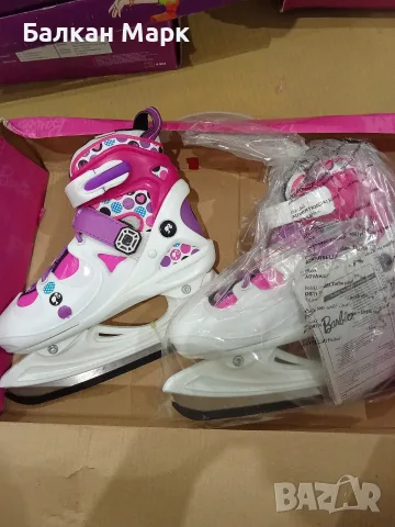 Регулируеми кънки за лед Barbie Ice Skate Fashion Dots Powerslide №33-37, снимка 2 - Ролери, кънки - 56104176