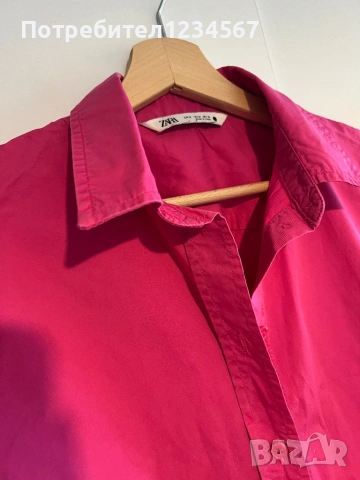 Дамска цикламена риза Zara M рр, снимка 4 - Ризи - 53845819