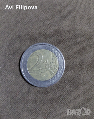 Монетата от 2 евро на снимката е френска емисия, известна като „Дървото на живота“ (Arbre de la Vie), снимка 2 - Колекции - 53327179