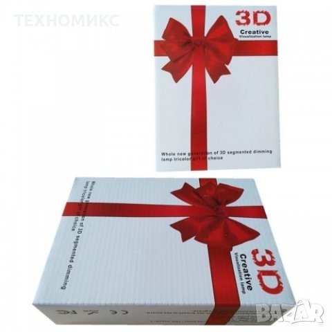 ПРОМО!!! Холограмна 3D LED нощна лампа , снимка 7 - Лед осветление - 41375506