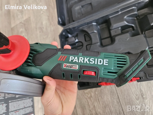 Акумулаторен ъглошлайф Parkside PWSA F4 ,20V,3 години гаранция , снимка 2 - Ъглошлайфи - 52971539