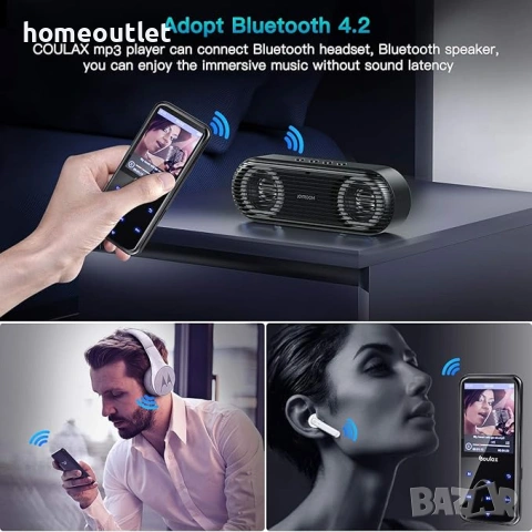 ПРОМОЦИЯ MP3 плейър COULAX с Bluetooth, 2.4'' екран и HiFi звук, снимка 6 - MP3 и MP4 плеъри - 53708515