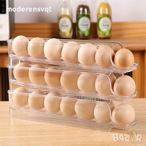 Прозрачна стойка за 21 броя яйца, снимка 4 - Аксесоари за кухня - 52363397
