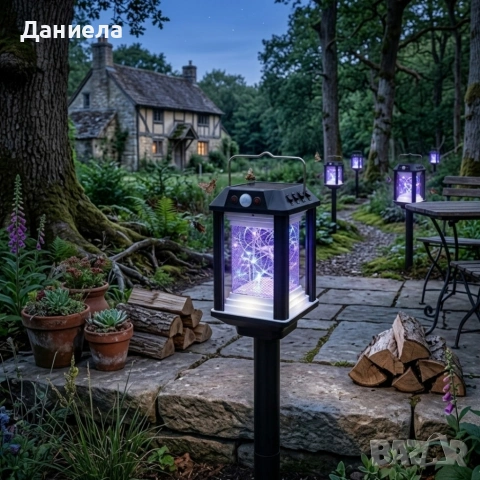 Градинска индукционна соларна лампа HW-888C-1W - стилна и функционална, снимка 3 - Соларни лампи - 53782796