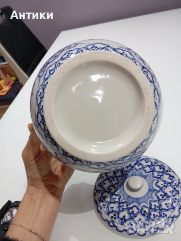 Китайски порцеланов стар буркан , снимка 16 - Други ценни предмети - 52527452