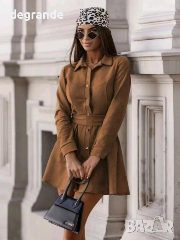 Есенно зимна рокля с дълъг ръкав , снимка 3 - Рокли - 51855852