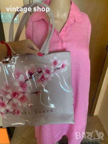 Ленена рокля в розово Christian Berg, размер М/L, снимка 8 - Рокли - 53812725