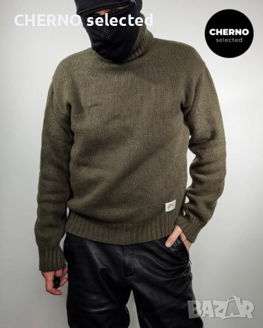 LEVI’S Red Tab мъжки вълнен пуловер с поло яка – размер XL – Отлично състояние, снимка 7 - Пуловери - 53405455