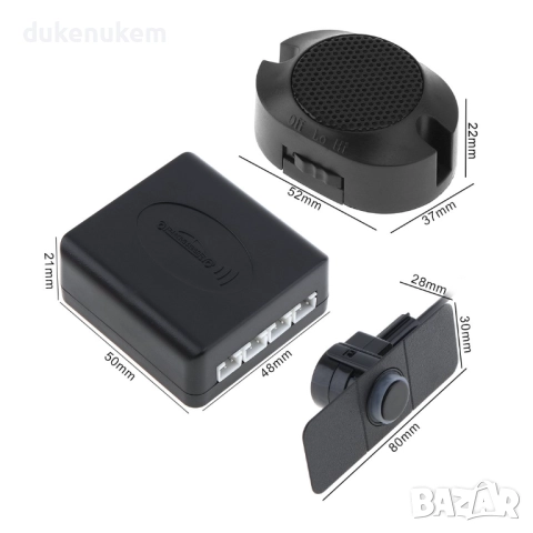 Паркинг сензори за кола с 4 ултразвукови датчика, със зумер, снимка 3 - Аксесоари и консумативи - 51755991