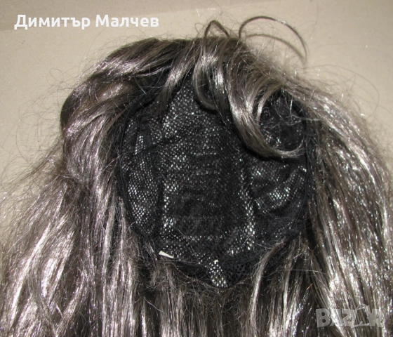 Перука от изкуствена коса 75 см прошарена на кичури, отлична, снимка 6 - Други - 52020417