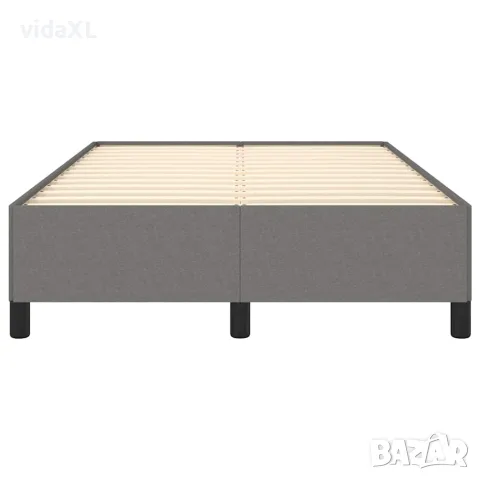 vidaXL Рамка за легло без матрак, тъмносива, 120x200 см, плат, снимка 5 - Спални и легла - 56147200