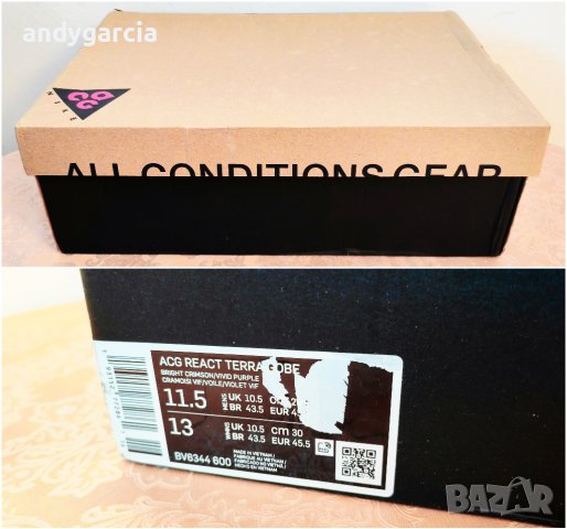 Nike ACG React Terra Gobe 45.5-ти номер 30см стелка чисто нови в кутия оригинални, снимка 3 - Маратонки - 41904693