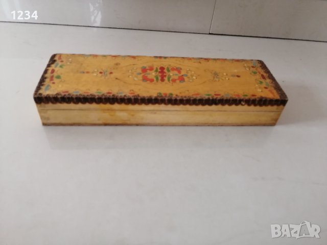 Дървена кутия моливник 21 х 7 х 4 см. , снимка 13 - Други стоки за дома - 36902057
