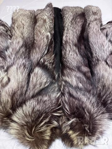 Кожено палто от сребърна лисица - цели кожи, снимка 5 - Палта, манта - 53576382