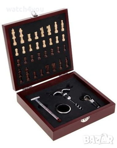 НОВА ЛУКСОЗНА ДЪРВЕНА КУТИЯ ЗА ВИНО. СЕТ ЗА ВИНО. ПОДАРЪЧНА КУТИЯ ЗА ВИНО. КОМПЛЕКТ ЗА ВИНО И ШАХ, снимка 10 - Подаръци за мъже - 44323048