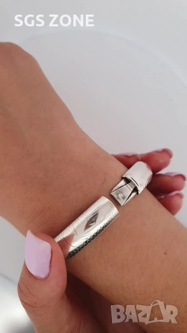 ГОЛЯМА СРЕБЪРНА ГРИВНА 925, снимка 5 - Гривни - 52401052