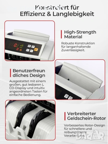 FOHERE Машина за броене на пари с UV/MG/IR, снимка 4 - Други машини и части - 53639949