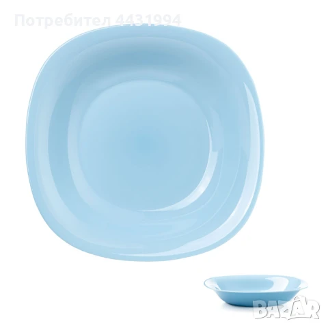 Сервиз за хранене Luminarc Carine Light Blue 18 части, снимка 3 - Чинии - 51115872