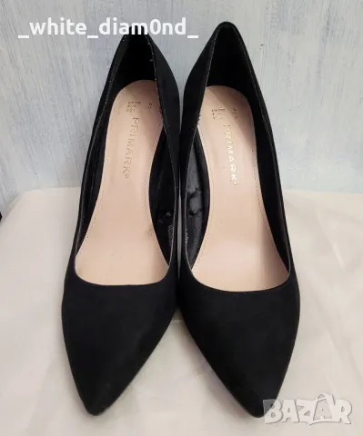 Стилни класически черни дамски обувки на ток номер 39, снимка 3 - Дамски обувки на ток - 48302412