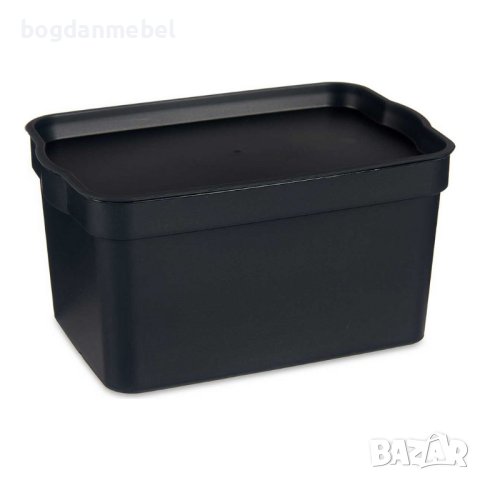 Многофункционална Кутия Антрацит Пластмаса (14,5 x 11 x 29,5 cm), снимка 2 - Кутии за съхранение - 42163468