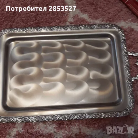Dalgic Gumush Голям посребрен Поднос, снимка 3 - Други - 47484294