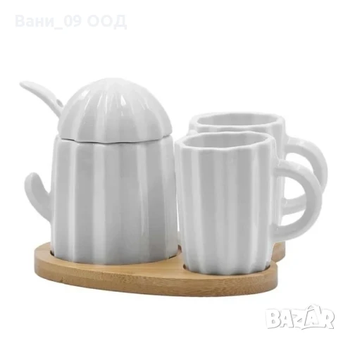 Сет за кафе-2 чаши и захарница