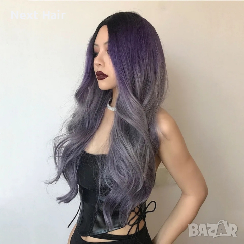 Модна омбре перука в три цвята, снимка 10 - Аксесоари за коса - 44664383