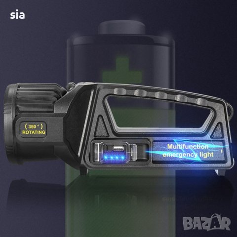 Фенер- Прожектор, 1 Led диод P50 + COB, USB, снимка 3 - Аксесоари и консумативи - 41842049