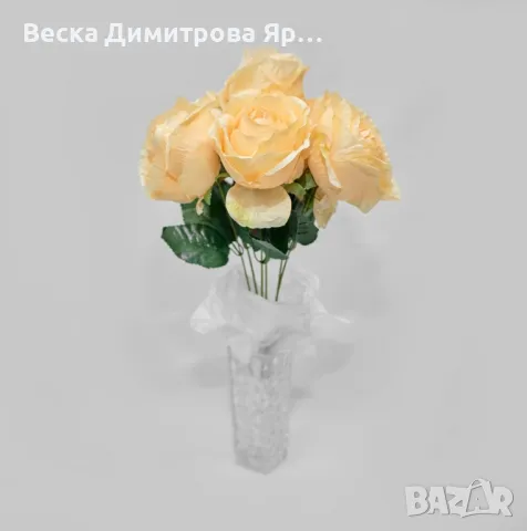 Елегантни изкуствени букети от рози – идеални за декорация и подарък, снимка 4 - Други - 50322199