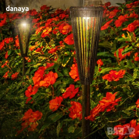 2429 Соларна градинска лампа за пътеки и двор, 43 см, снимка 2 - Градински мебели, декорация  - 53559463