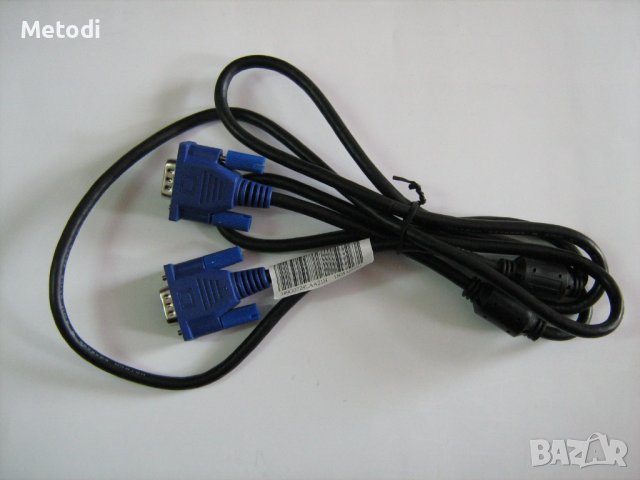 Кабел за монитор VGA-VGA с 2бр. мъжки конектори D-SUB male 15 pin, дължина 1.8 м, снимка 4 - Кабели и адаптери - 42189896