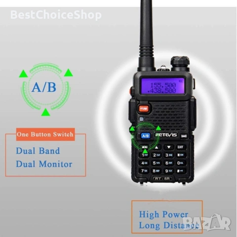 Retevis RT5R радиостанция с дълъг обхват 128 канала, снимка 10 - Друга електроника - 53700366