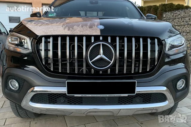 Хром/черна решетка тип GT за Mercedes X класа, снимка 3 - Аксесоари и консумативи - 56053649
