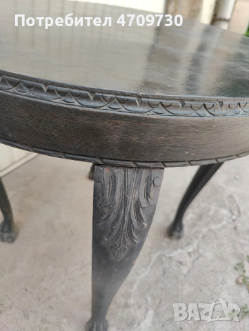 Старинни мебели - маса, пейка/диванче и два стола, снимка 11 - Дивани и мека мебел - 53109991