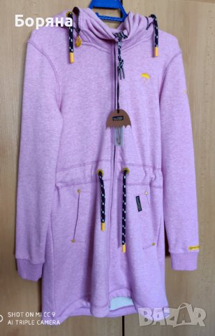Schmuddelwedda - нов дълъг розов суичър raincoat, снимка 9 - Суичъри - 41984123