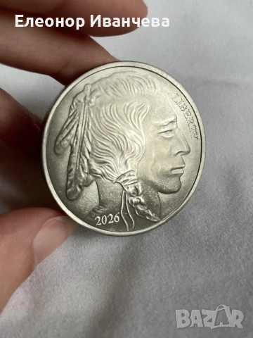 Титаниева монета - 1 oz Buffalo 