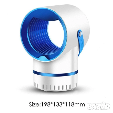 LED лампа против комари; Размер: 12,3 х 19,8 х 10, 8 см; Функция: Комарът попада в 360 градусово зав, снимка 11 - Друга електроника - 52041857