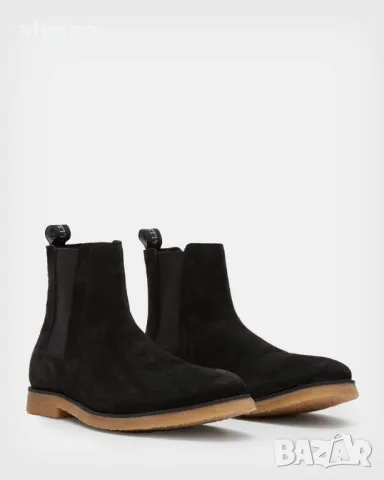 Кожени мъжки боти тип челси AllSaints Rhett Suede Boot Черни Размер 41