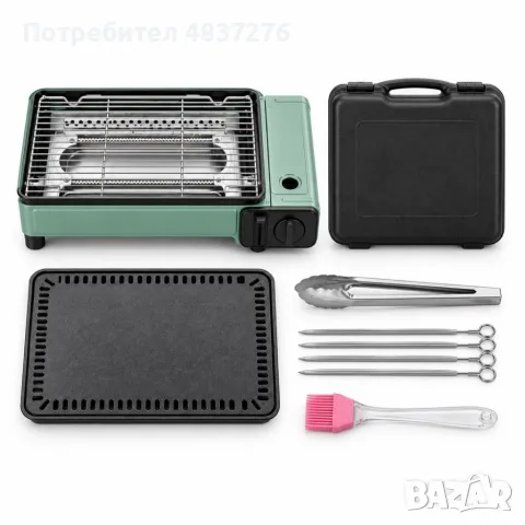 Преносим газов Котлон с грил плоча, снимка 6 - Газови котлони - 56085330