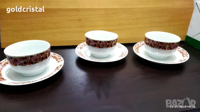 Стар български порцелан купички и чинии, снимка 5 - Антикварни и старинни предмети - 48870824