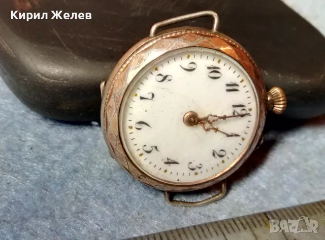 GALONNE Стар 19 Век ШВЕЙЦАРСКИ ПОЗЛАТЕН СРЕБЪРЕН ДЖОБЕН ЧАСОВНИК СРЕБРО 800 ПРЕПРАВЕН на РЪЧЕН 38326